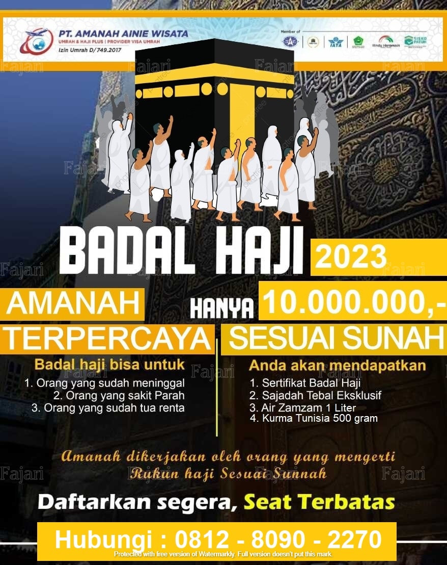 Biaya Badal Haji 2023 Murah Terpercaya